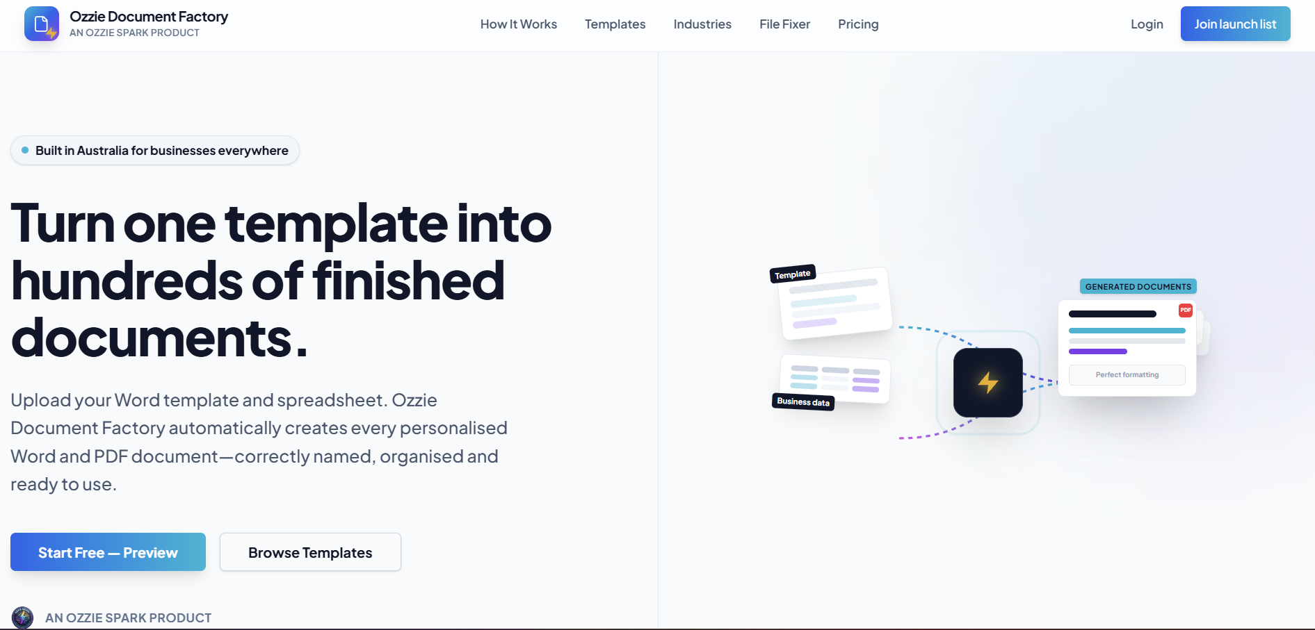 Ozzie Command product interface